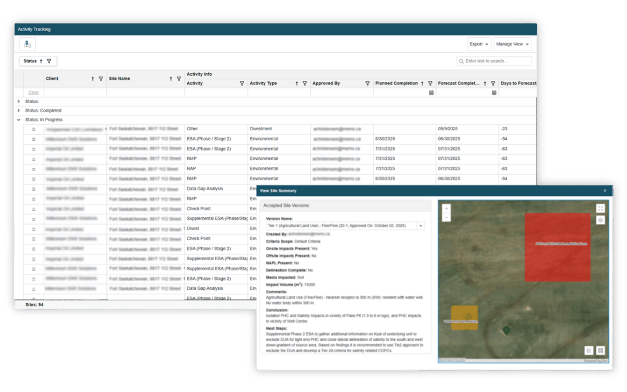 project tracking